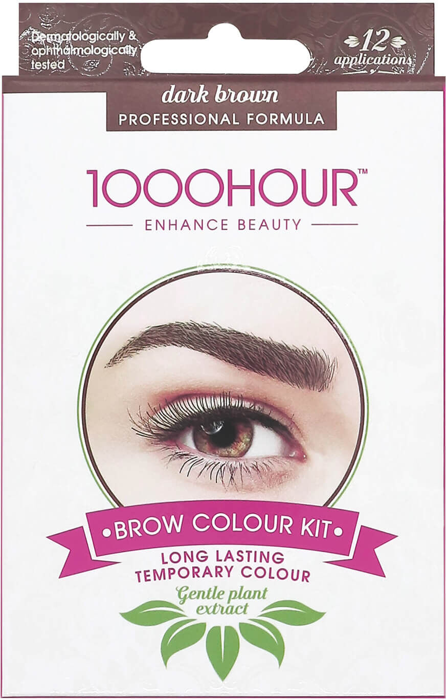 1000 Hour Eyelash & Brow Plant Extract Dye Kit - Dark Brown