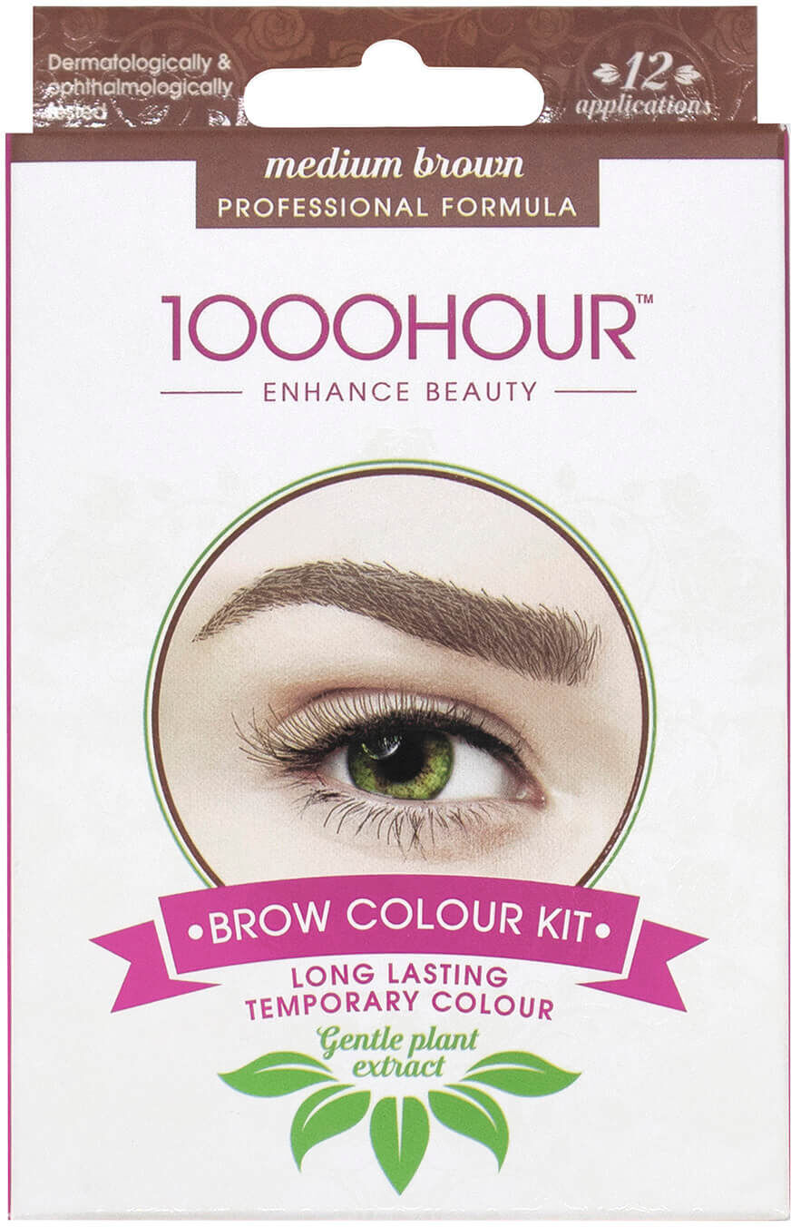 1000 Hour Eyelash & Brow Plant Extract Dye Kit - Medium Brown