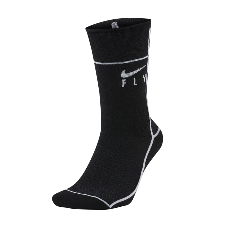 Nike SNKR SOX Swoosh Fly Basketball Crew Socks - Black - size: S, M, XL