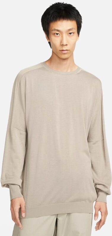 Nike ESC Men's Long-Sleeve Knit Crew - Brown - size: S, M, L, XL, XS