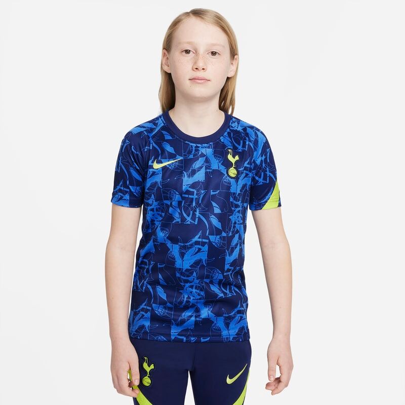 Nike Tottenham Hotspur Older Kids' Pre-Match Short-Sleeve Football Top - Blue - size: XS, S, M, L