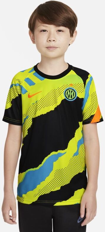 Nike Inter Milan Older Kids' Nike Dri-FIT Pre-Match Football Top - Black - size: XS, S, M, L, XL