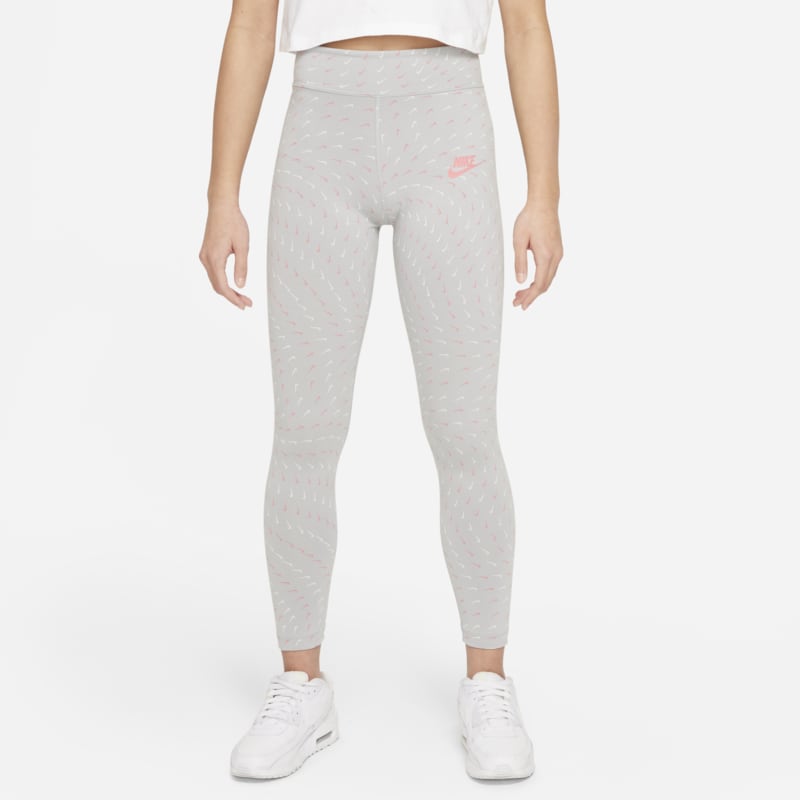 Nike Sportswear Essential Older Kids' (Girls') Printed Leggings - Grey - size: XS, S, M, L, XL