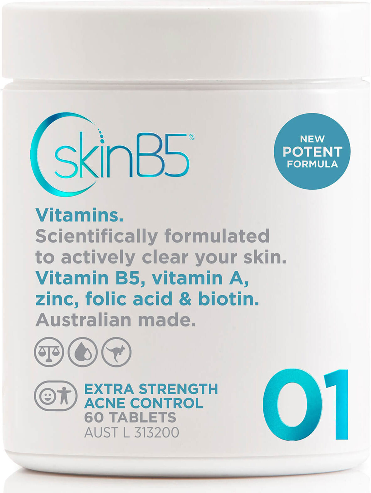 SkinB5 Extra Strength Acne Control Tablets x 60