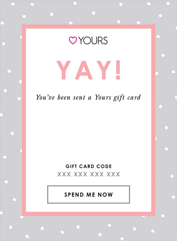 Yours Clothing Online gift voucher