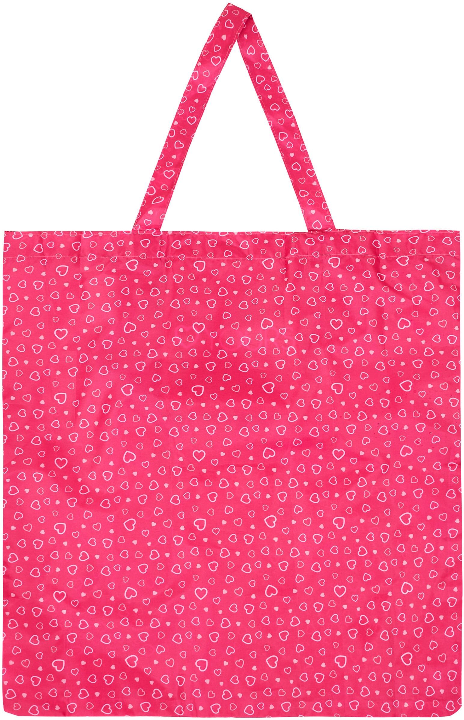 Yours Clothing Pink heart fold up shopper bag