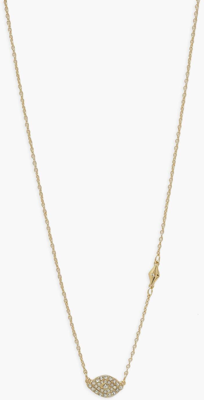 Boohoo Gold Embellished Eye Necklace  - Size: ONE SIZE