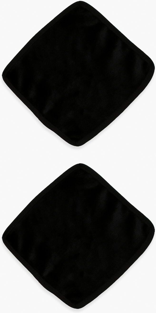 Boohoo Microfiber 2 Pack Cleansing Cloth- Black  - Size: ONE SIZE