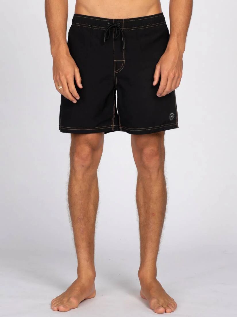 Rusty T-n-t Elastic Boardshort - Black Rusty Australia, 36 / Black