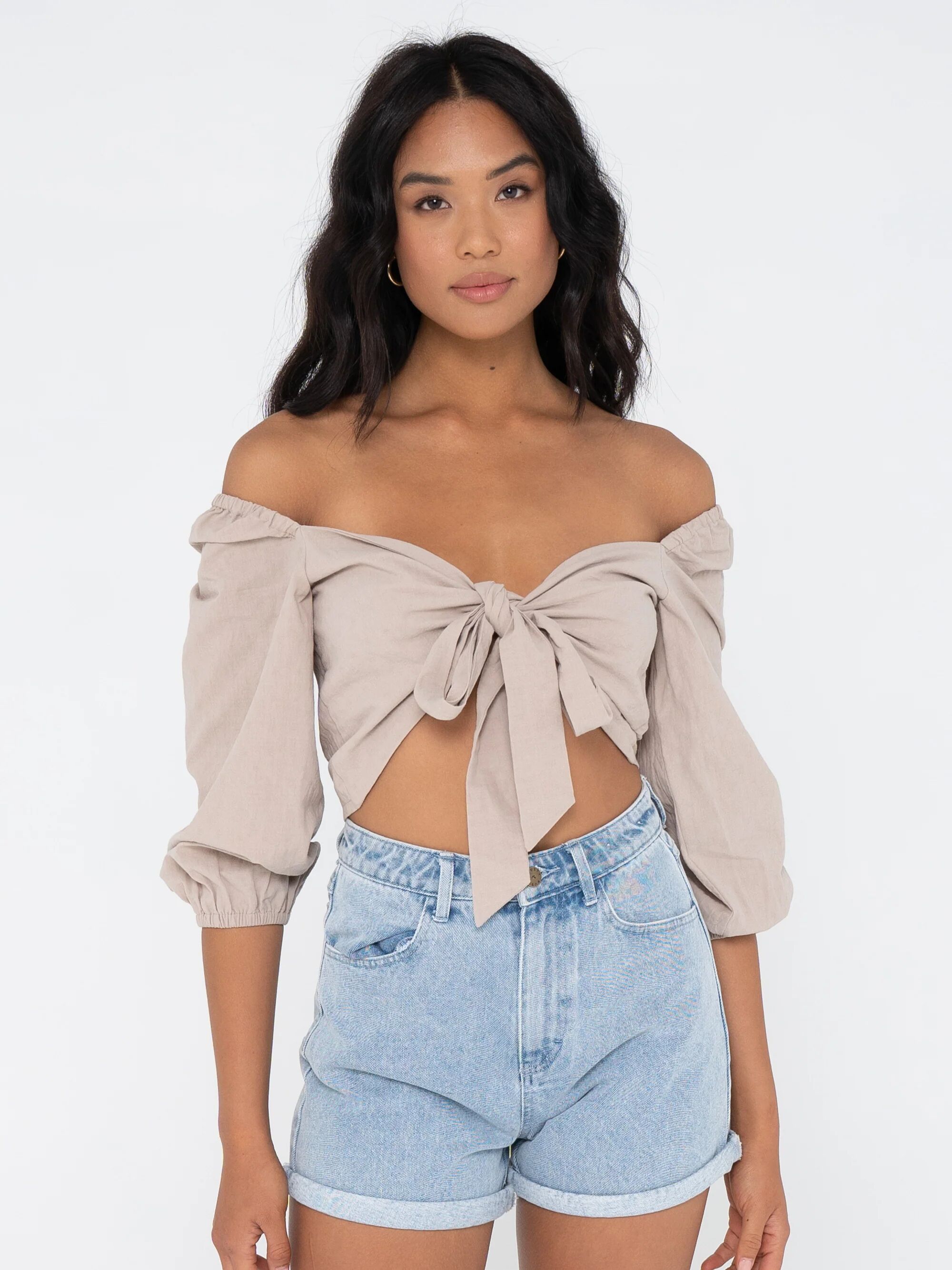 Rusty Lani Long Sleeve Crop Rusty Australia, 14 / Light Fennel