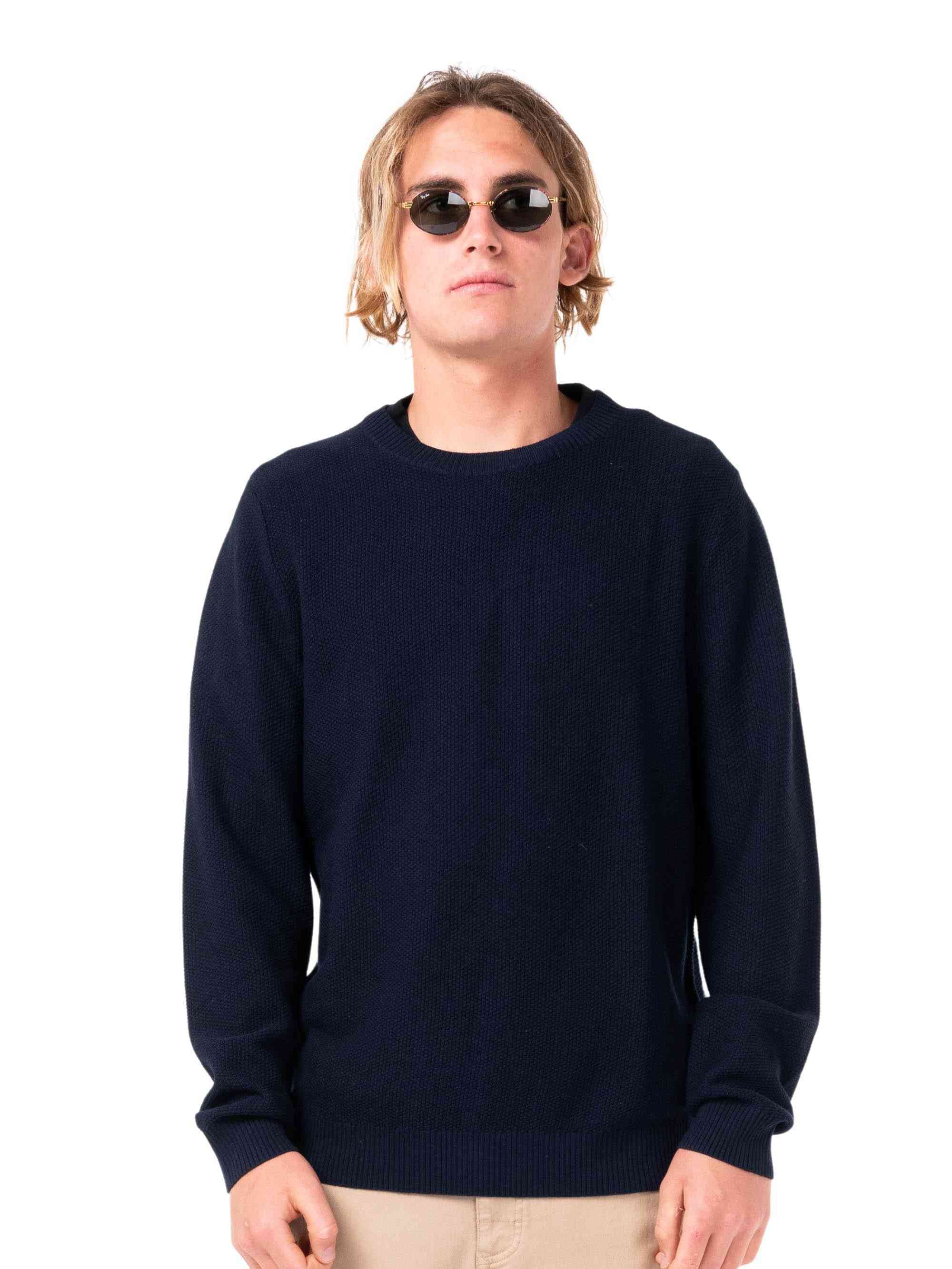 Rusty Lamb Rack Lightweight Crew Knit - Navy Blue Rusty Australia, M / Navy Blue