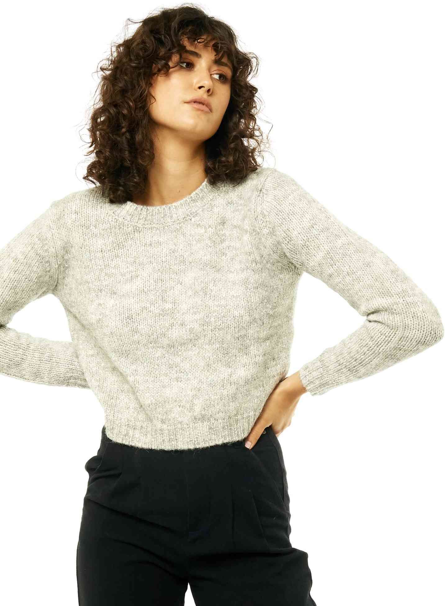 Rusty Woodstock Crew Neck Knit - Grey Marle Rusty Australia, M / Grey Marle