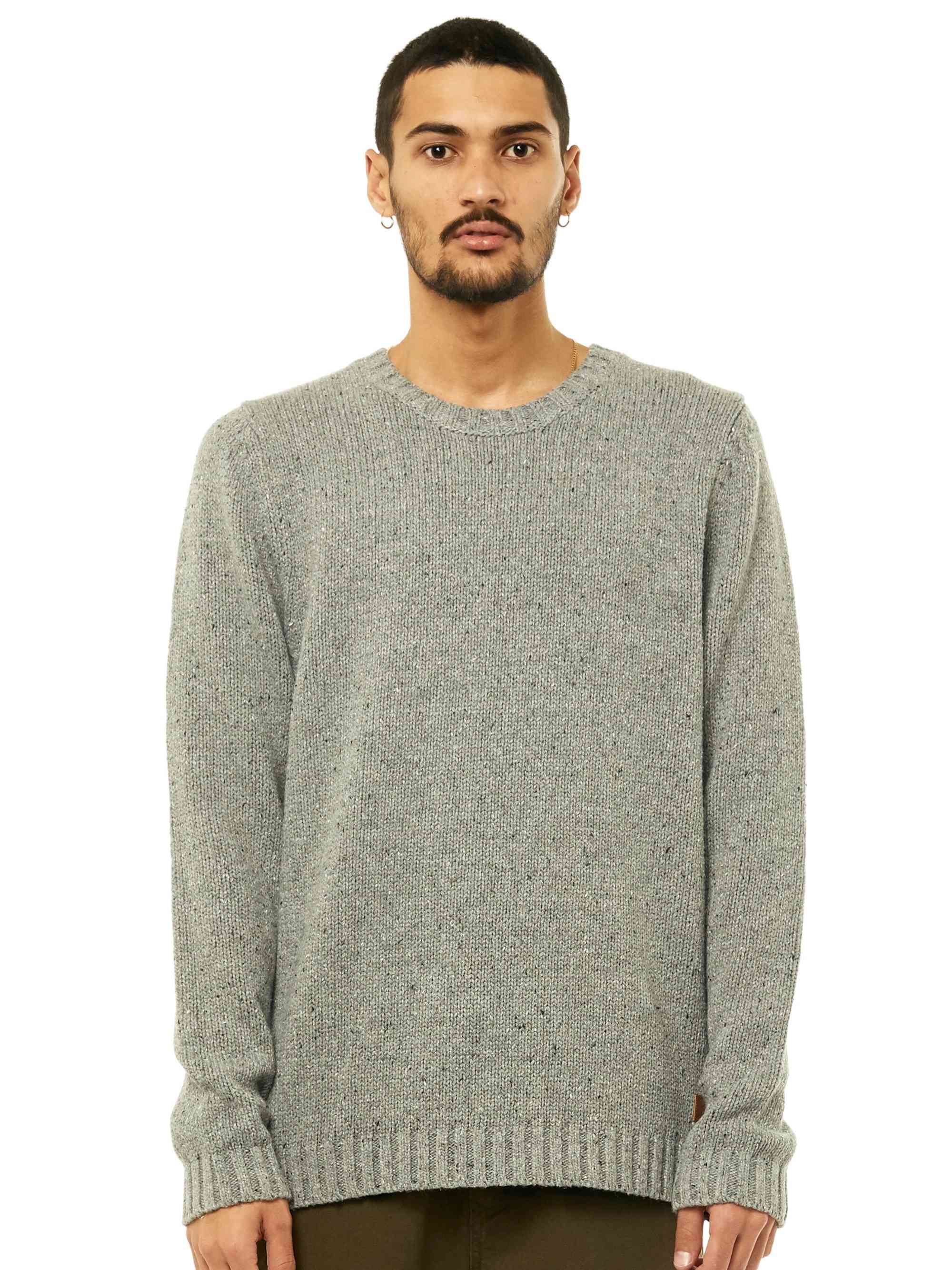 Rusty Magnuson Crew Neck Knit - Frost Grey Rusty Australia, M / Frost Grey