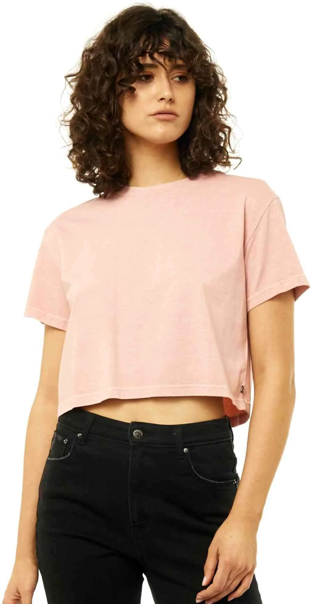 Rusty Essentials Ember Crop Tee - Rose Cloud Rusty Australia, 6 / Rose Cloud