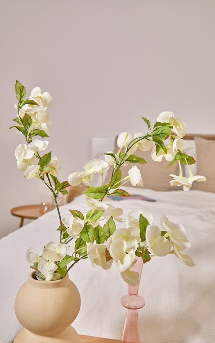 PrettyLittleThing White Oriental Blossom Spray Artificial Flower  - White - Size: One Size