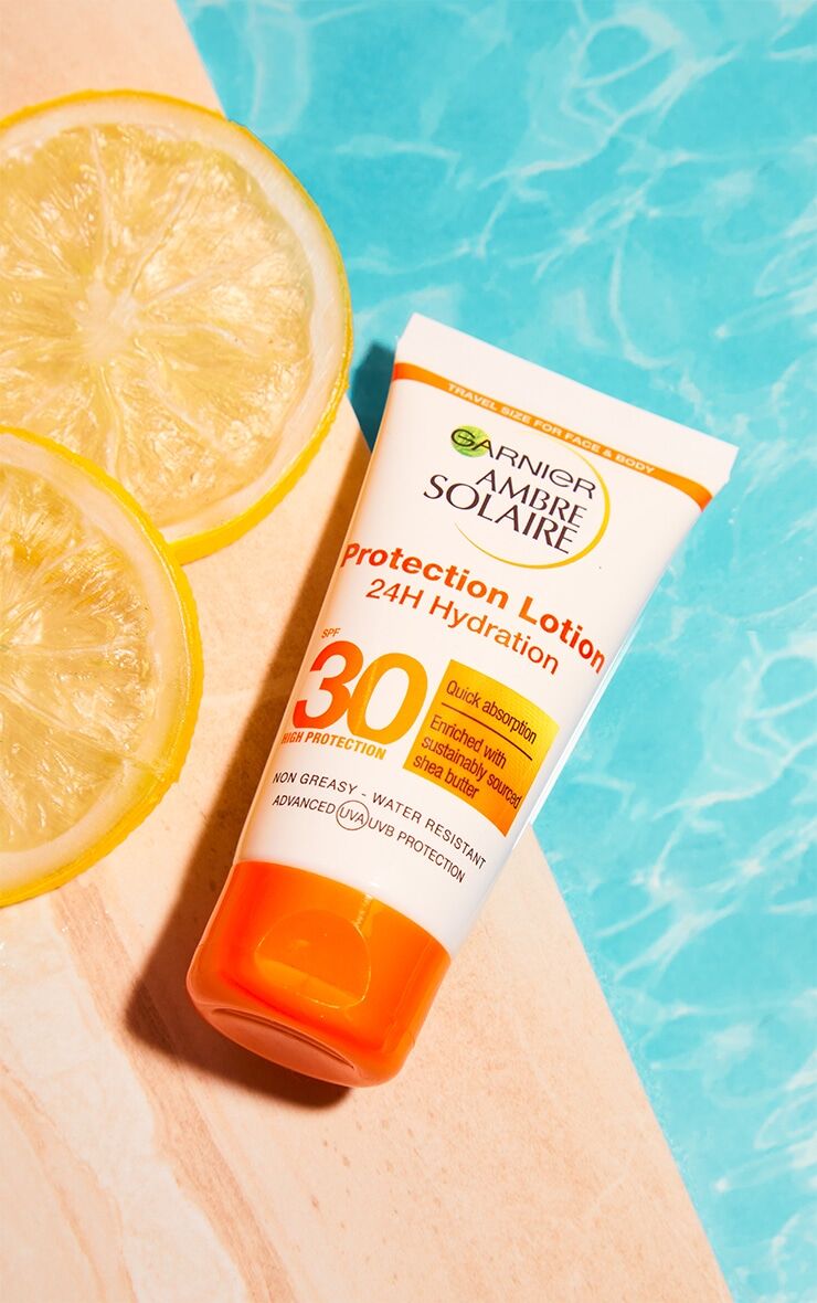 PrettyLittleThing Garnier Ambre Solaire Mini Ultra-Hydrating Shea Butter Sun Protection Cream SPF30 50ml Travel  - Clear - Size: One Size