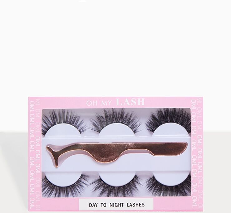 PrettyLittleThing Oh My Lash Day to Night 3 Lashes and Eyelash Applicator