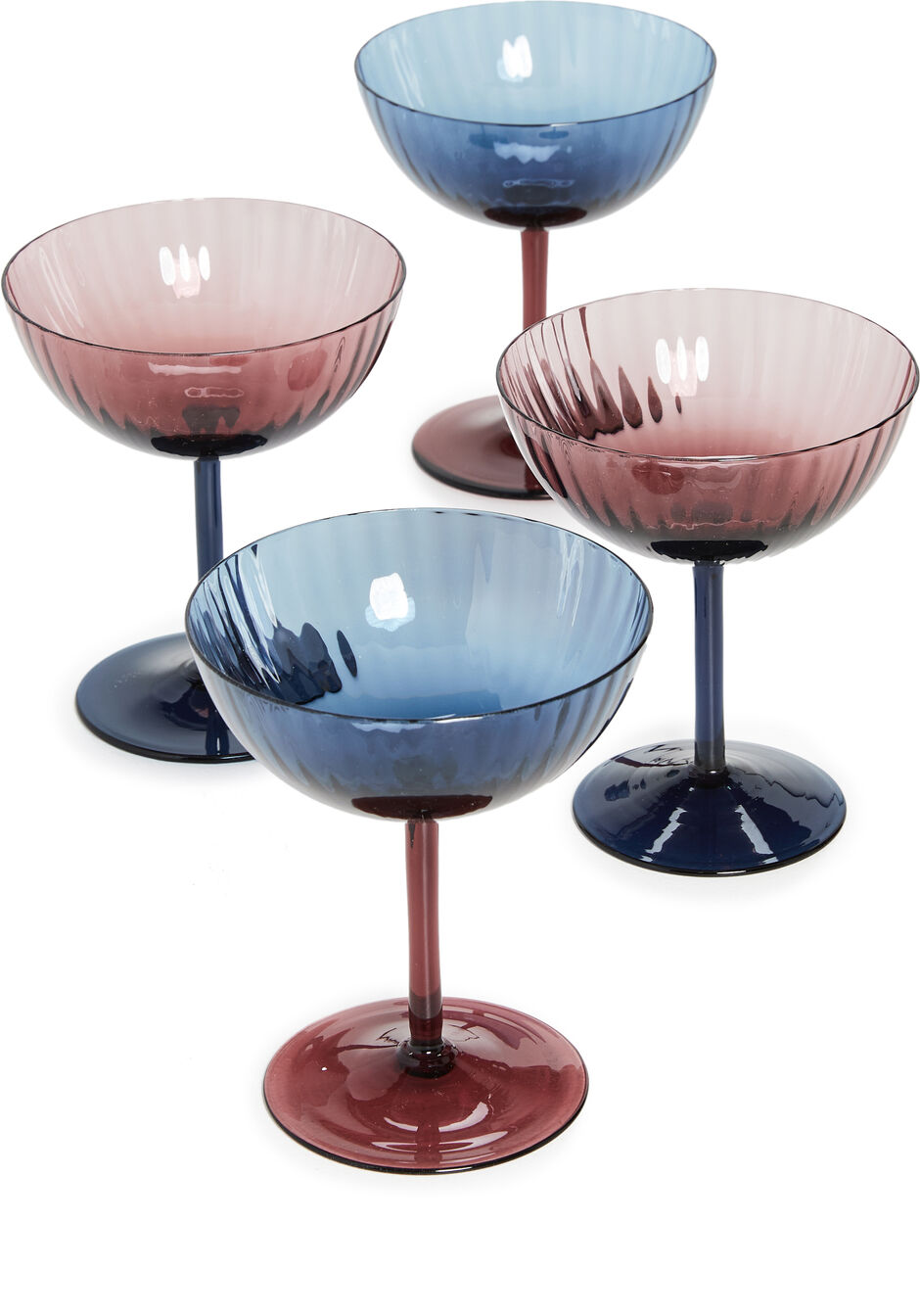 La Double J Champagne Coupe Set of 4 Mixed One Size  Mixed  size:One Size