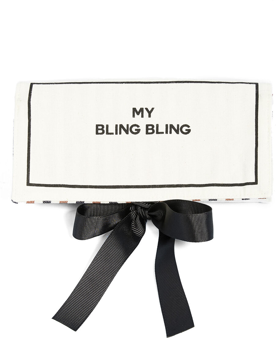 Bag-all My Bling Bling Jewelry Roll Natural/Black One Size  Natural/Black  size:One Size