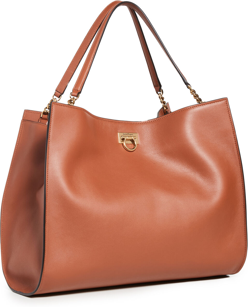 Salvatore Ferragamo Trifolio Tote Siena Tan One Size  Siena Tan  size:One Size