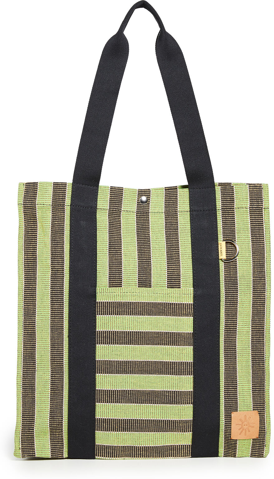 Goodee Bassi Market Tote Green/Mimosa Stripe One Size  Green/Mimosa Stripe  size:One Size