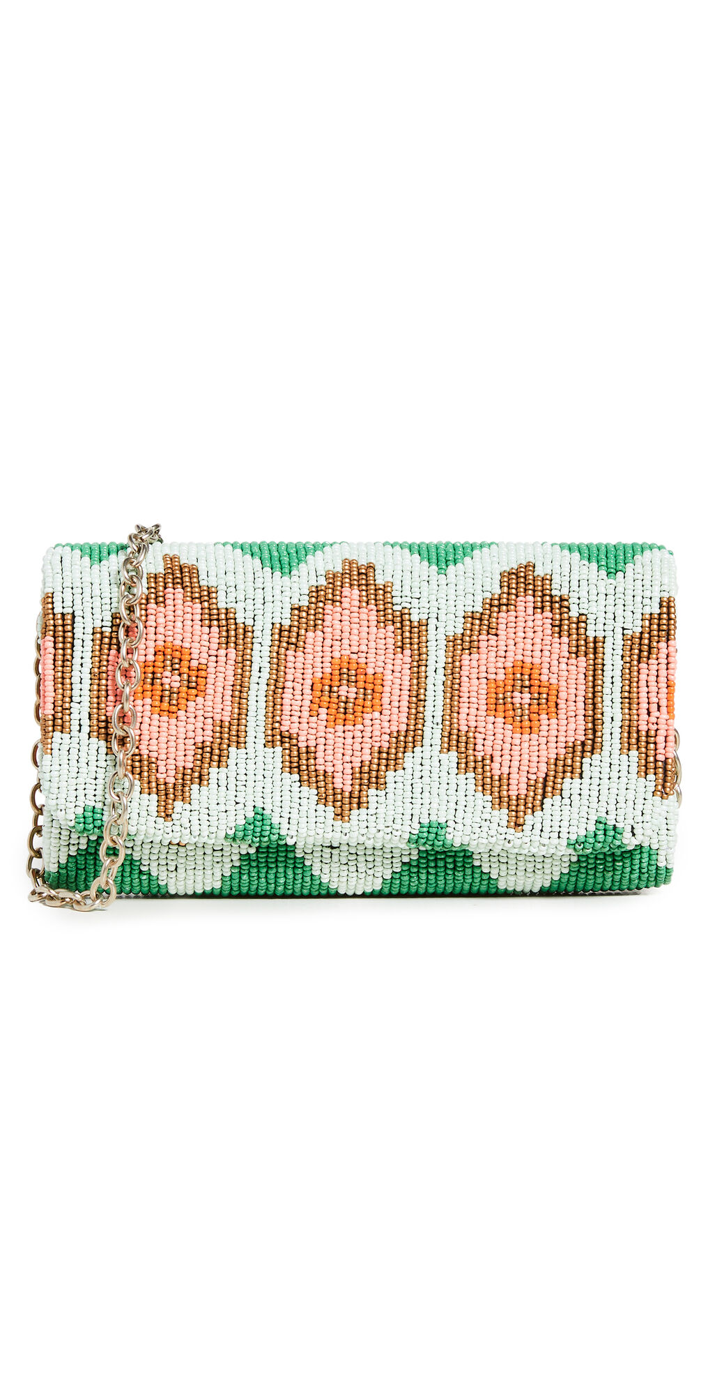 Santi Beaded Clutch Green One Size  Green  size:One Size