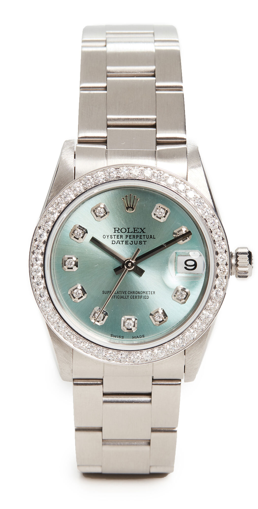 Pre-Owned Rolex Mid Size 31MM Rolex Just Ice Blue Silver/Blue One Size  Silver/Blue  size:One Size