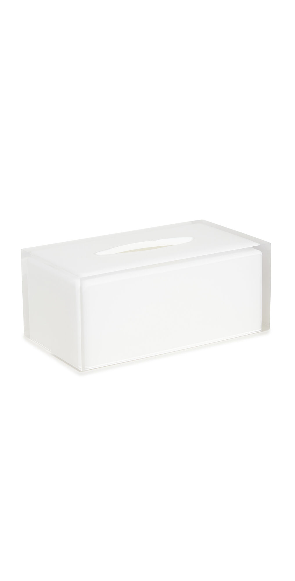 Jonathan Adler Hollywood Long Tissue Box - Clear White One Size    size: