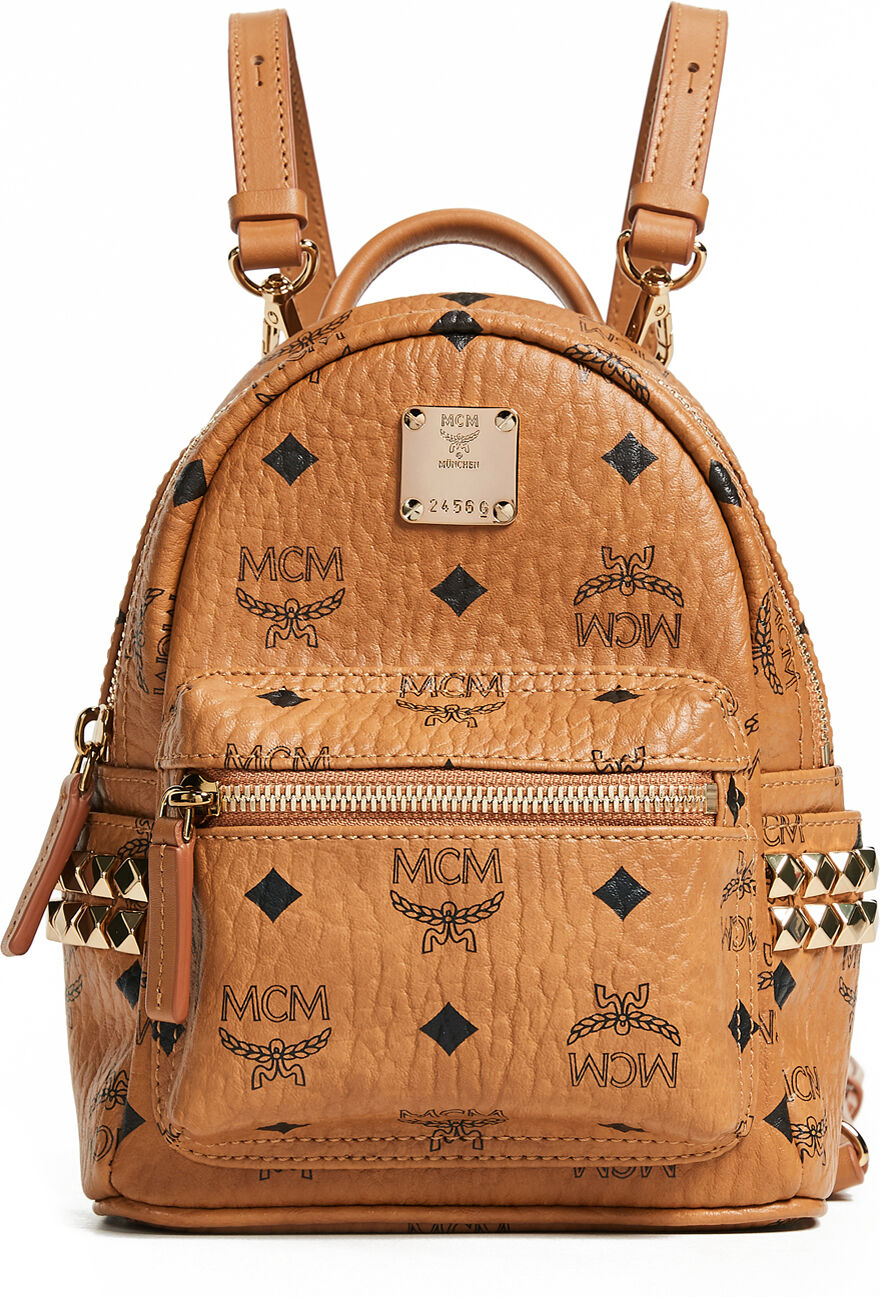 MCM Side Stud Baby Stark Backpack Cognac One Size  Cognac  size:One Size