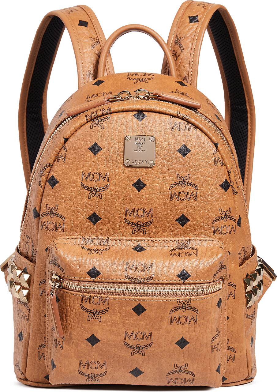 MCM Mini Stark Backpack Cognac One Size  Cognac  size:One Size