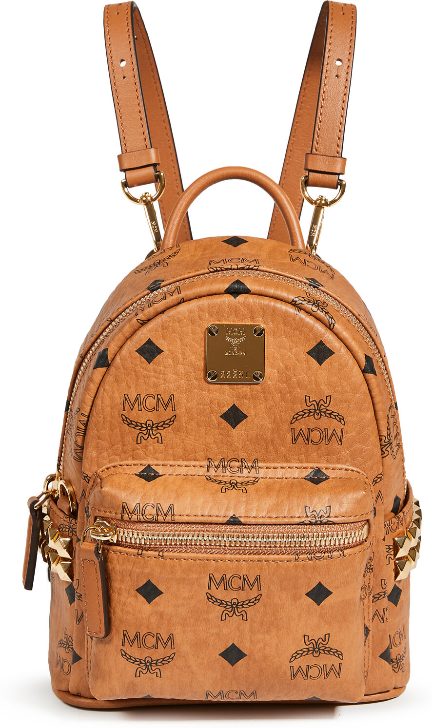 MCM Side Stud Baby Stark Backpack Cognac One Size  Cognac  size:One Size