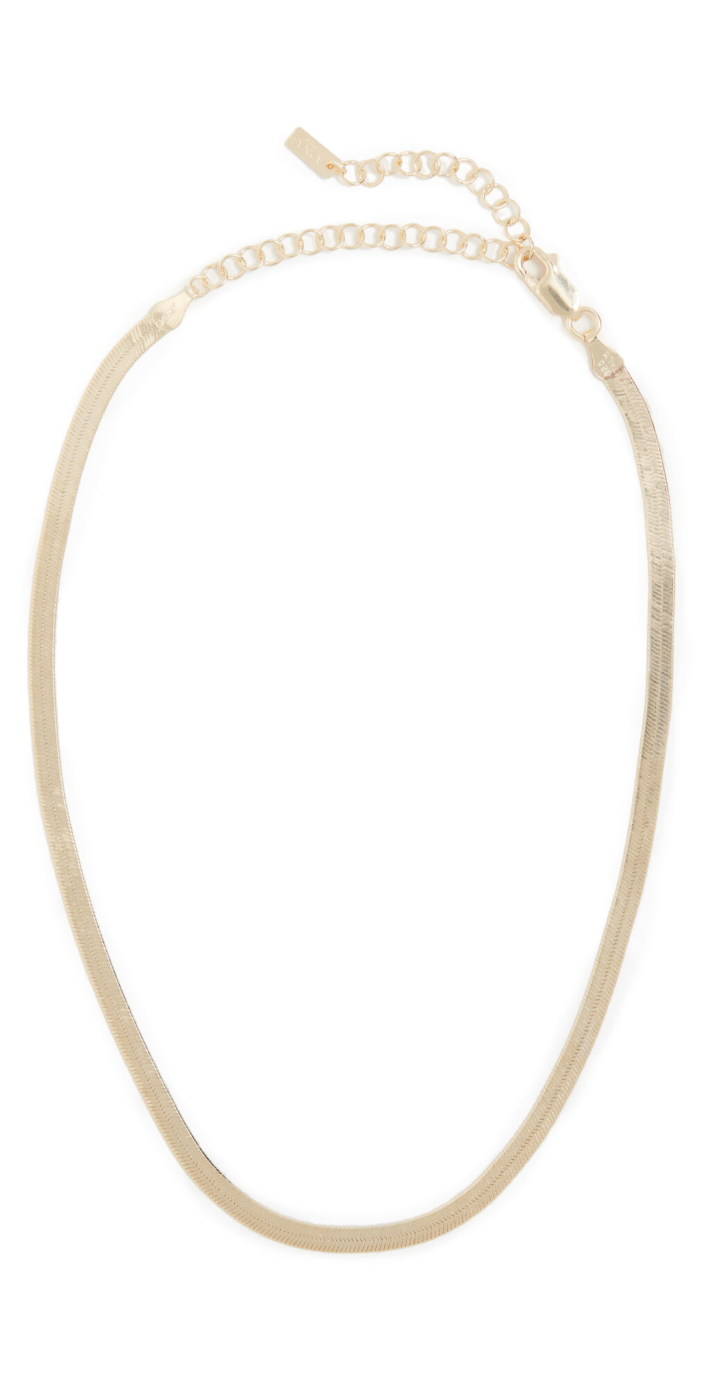 Adina's Jewels Herringbone Choker Gold One Size  Gold  size:One Size