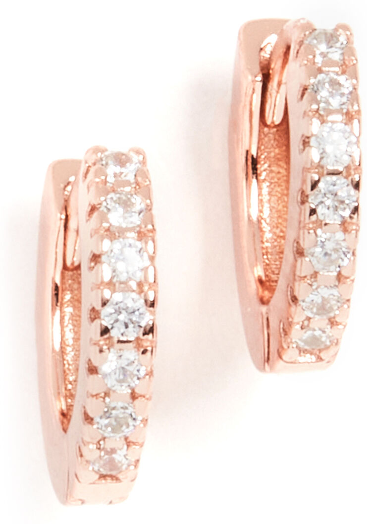 Adina's Jewels Mini Huggie Earrings ROSE GOLD (10 MM) One Size  Rose Gold (10 Mm)  size:One Size