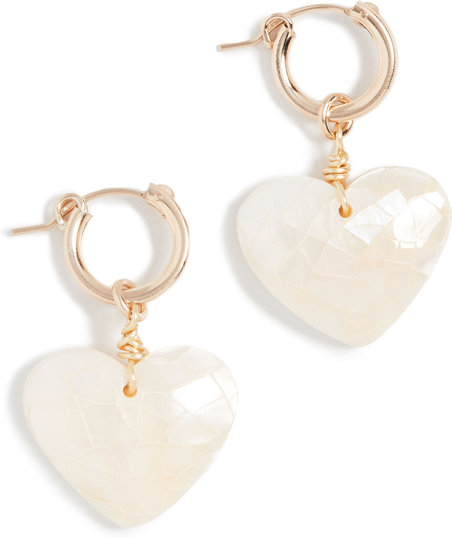 Brinker & Eliza Little Love Earrings Gold/Pearl One Size  Gold/Pearl  size:One Size