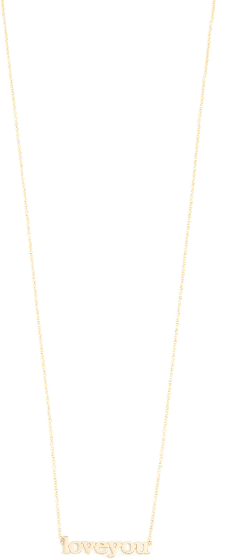 Jennifer Meyer Jewelry 18k Gold Love You Necklace Gold One Size  Gold  size:One Size