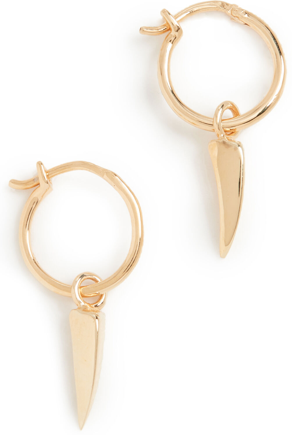 Missoma Mini Claw Charm Hoops Gold One Size  Gold  size:One Size