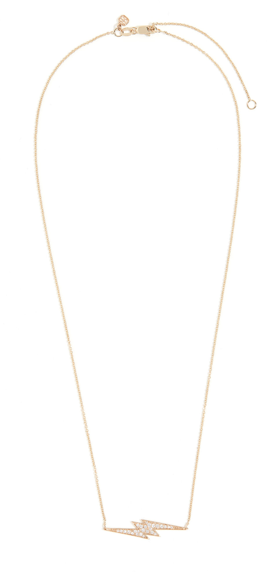 Sydney Evan Lightning Bolt Necklace Yellow Gold One Size  Yellow Gold  size:One Size