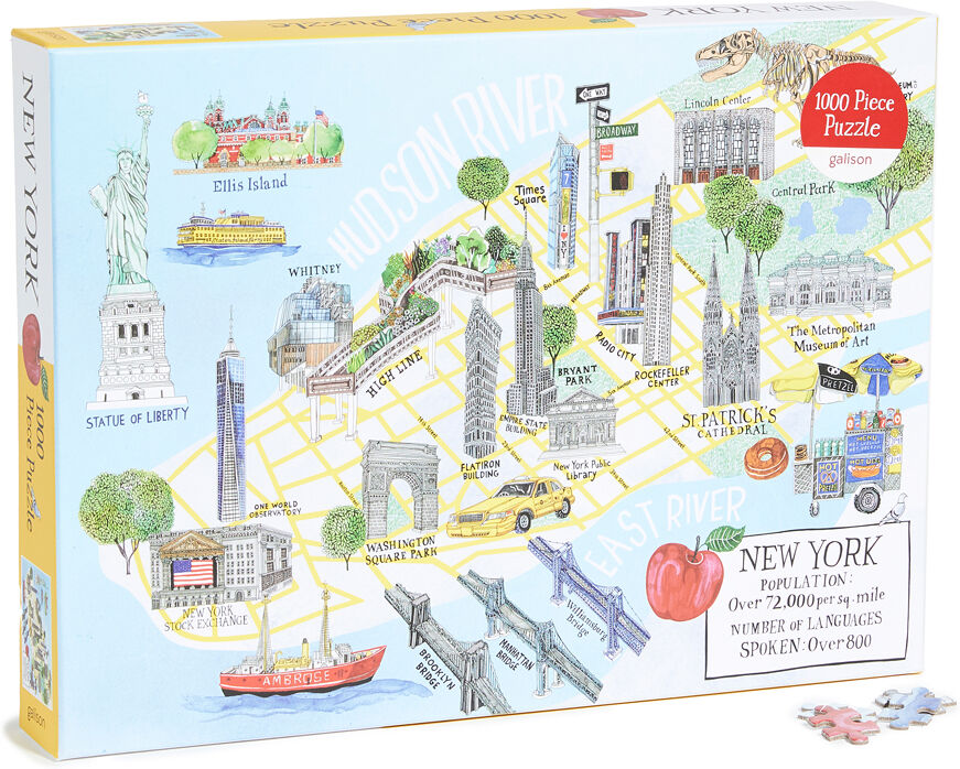 Shopbop Home Shopbop @Home New York City Map 1000 Piece Puzzle Multi One Size    size:Female