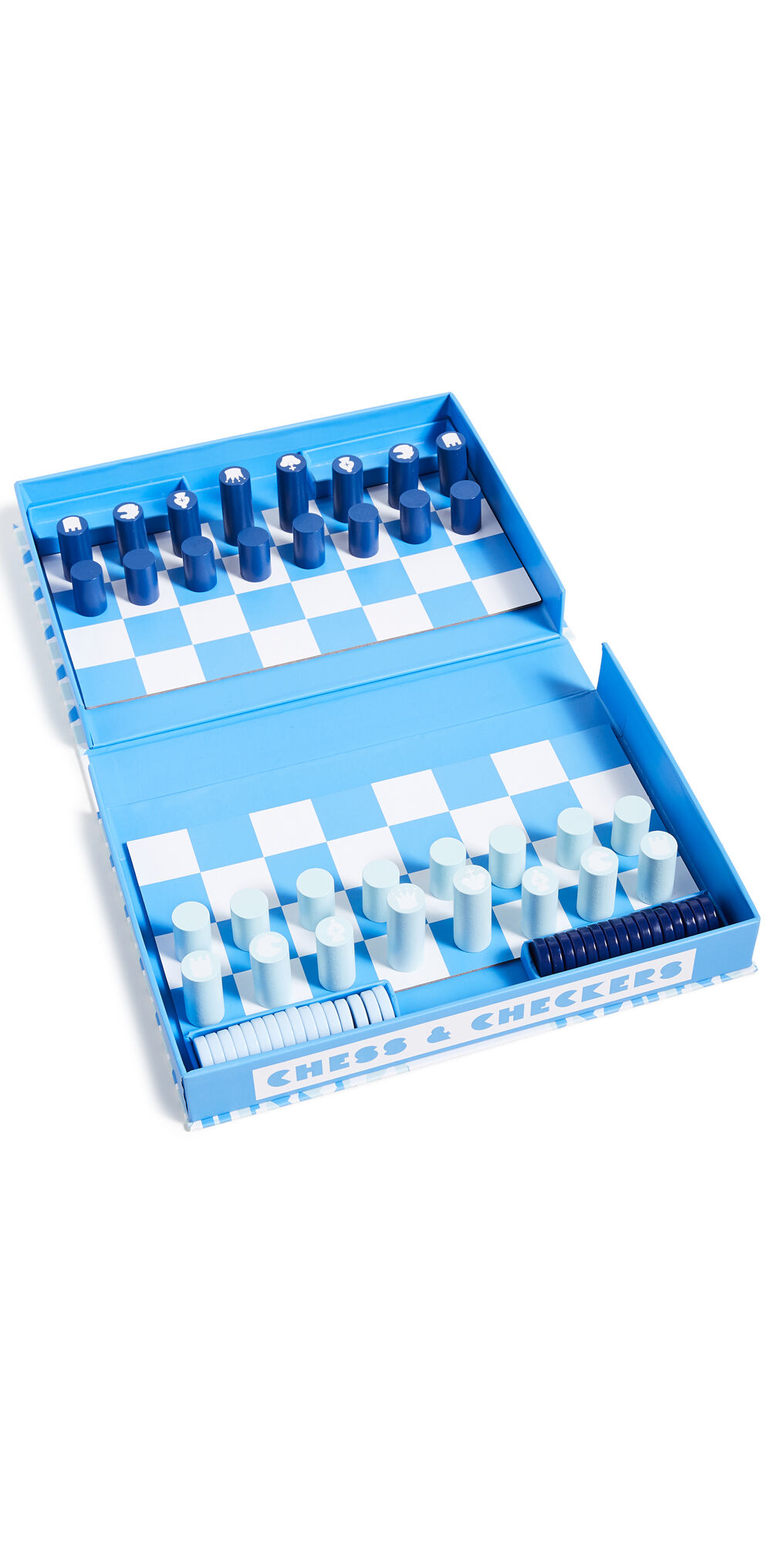 SunnyLife Board Game Chess & Checkers Blue One Size    size:Female