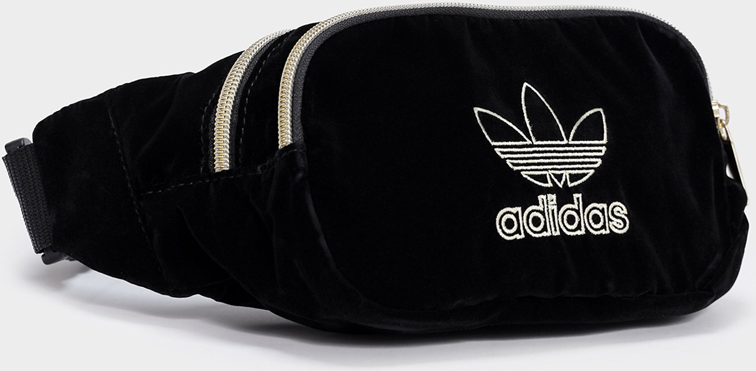 adidas Originals Velvet Waist Bag - Black / Gold Metallic - Mens  size: OSFA