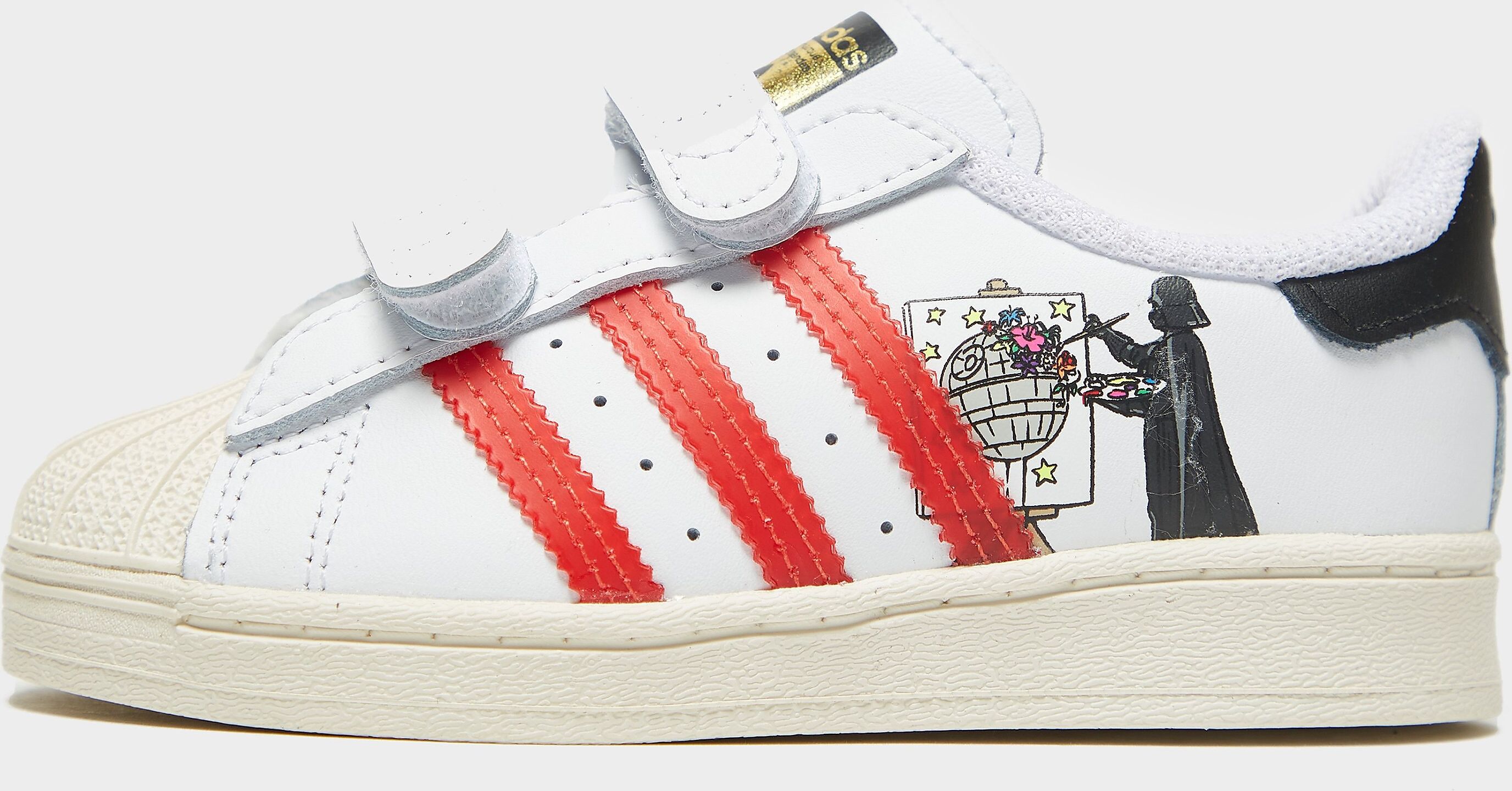 adidas Originals Superstar Star Wars Infant - Cloud White / Scarlet / Chalk White  size: 5.5