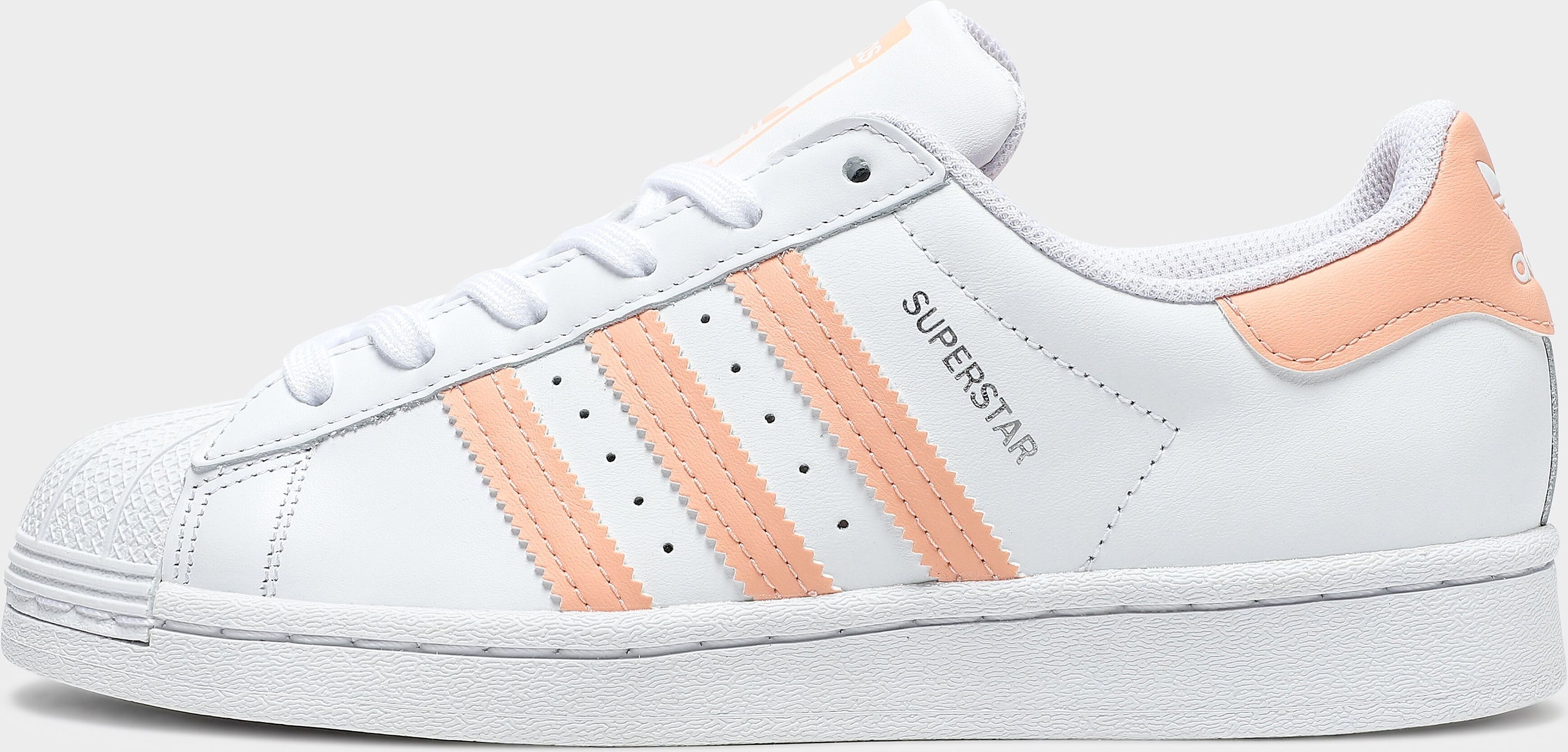 adidas Originals Superstar Junior's - Cloud White / Haze Coral / Cloud White - Kids  size: 4