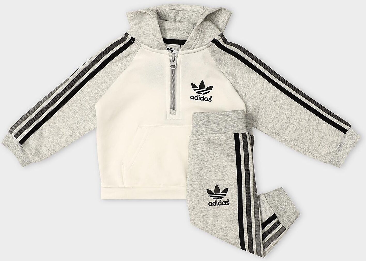 adidas Originals 1/4 Zip Tracksuit Infant - Grey - Kids  size: 0-3M