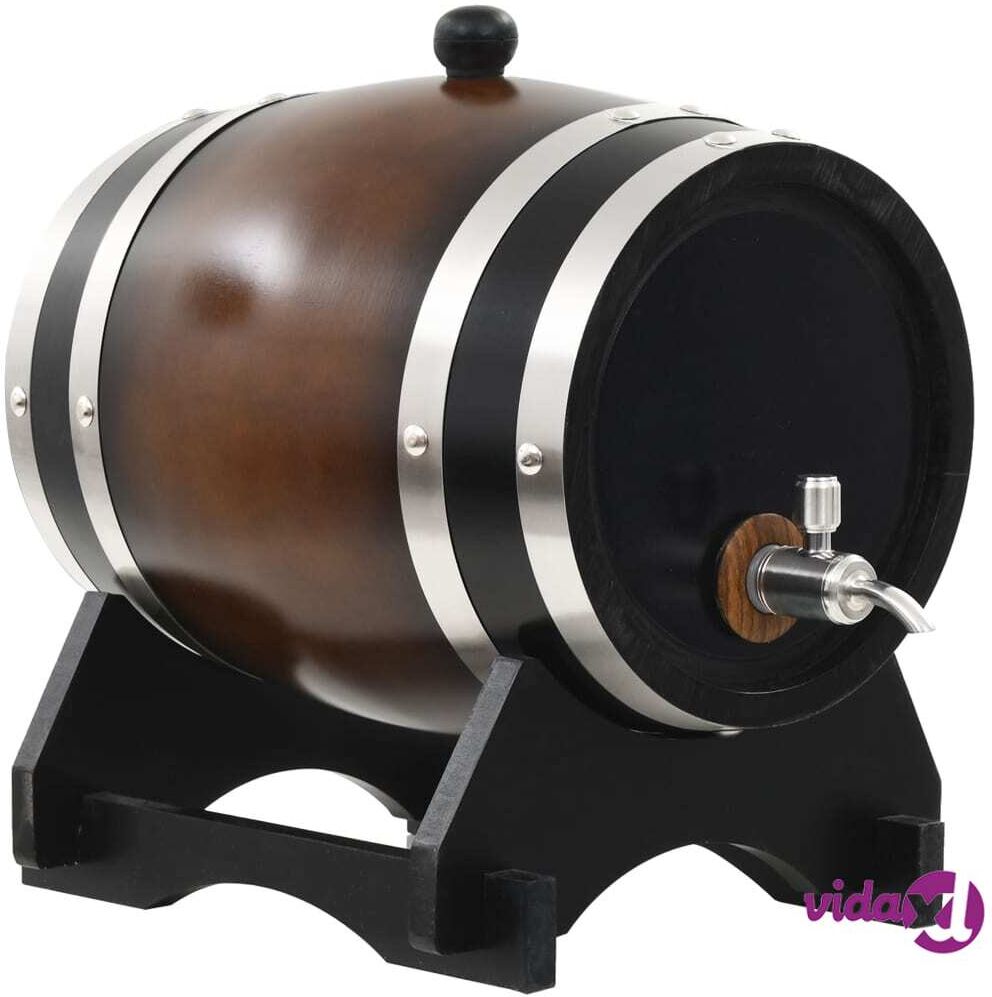 vidaXL Wine Barrel with Tap Solid Pinewood 12 L