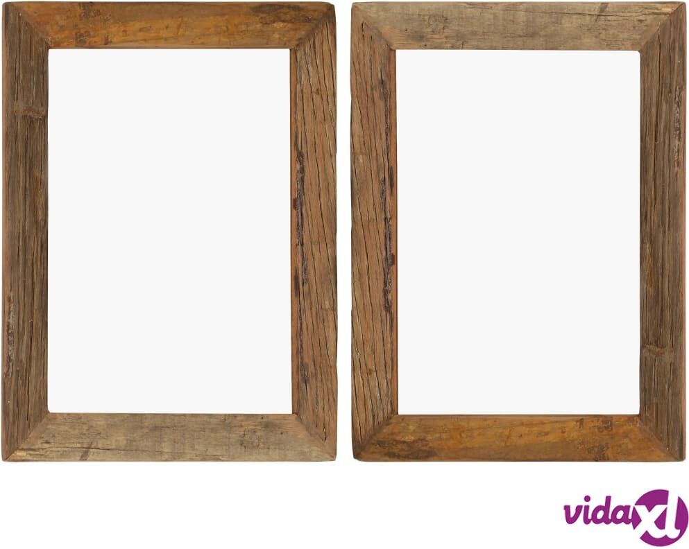 vidaXL Photo Frames 2 pcs 40x50 cm Solid Reclaimed Wood and Glass