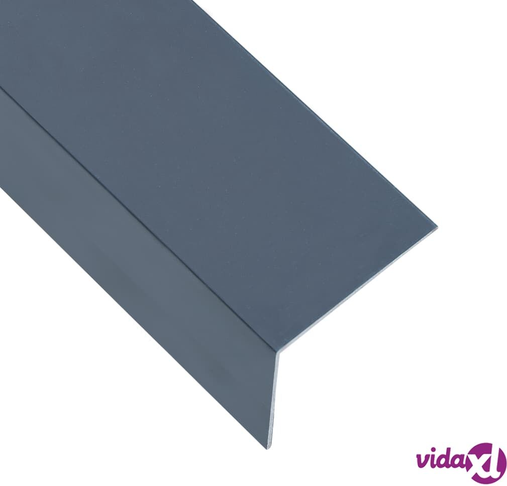 vidaXL L-shape 90° Angle Sheets 5 pcs Aluminium Anthracite 170cm 100x50 mm