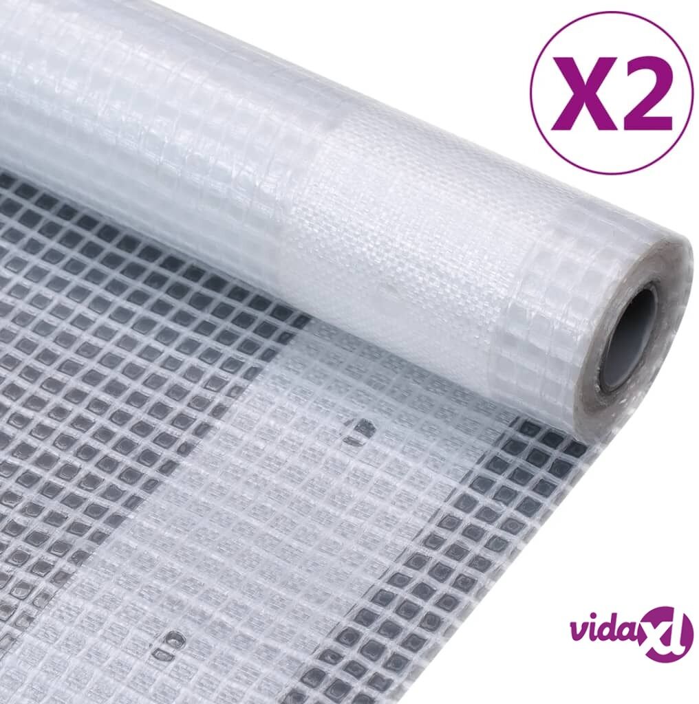 vidaXL Leno Tarpaulins 2 pcs 260 g/m² 3x6 m White