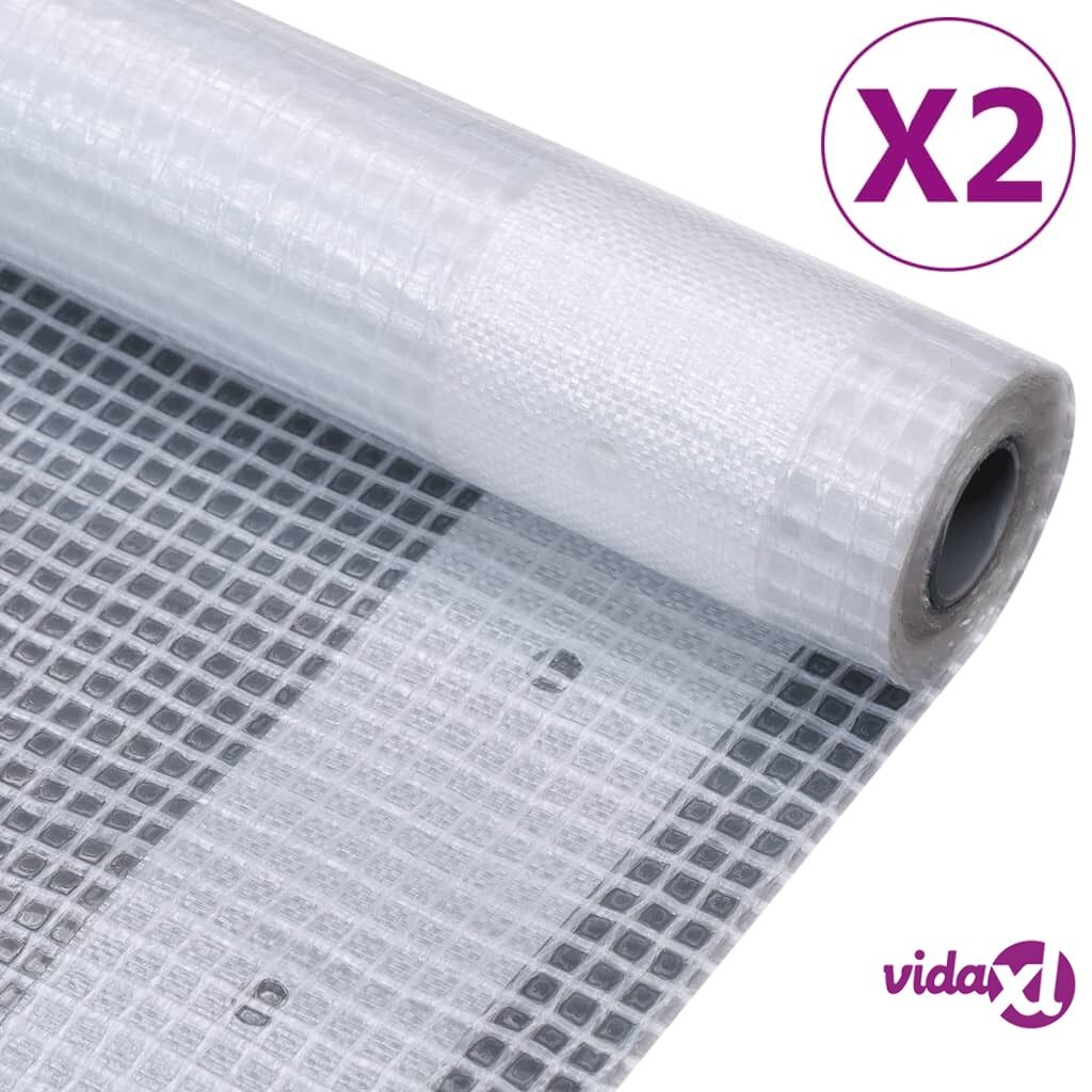 vidaXL Leno Tarpaulins 2 pcs 260 g/m² 4x8 m White