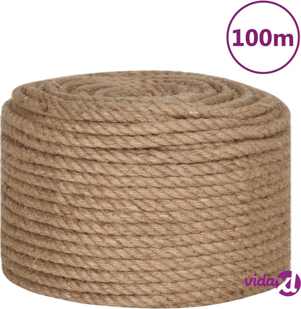 vidaXL Rope 100% Jute 12 mm 100 m