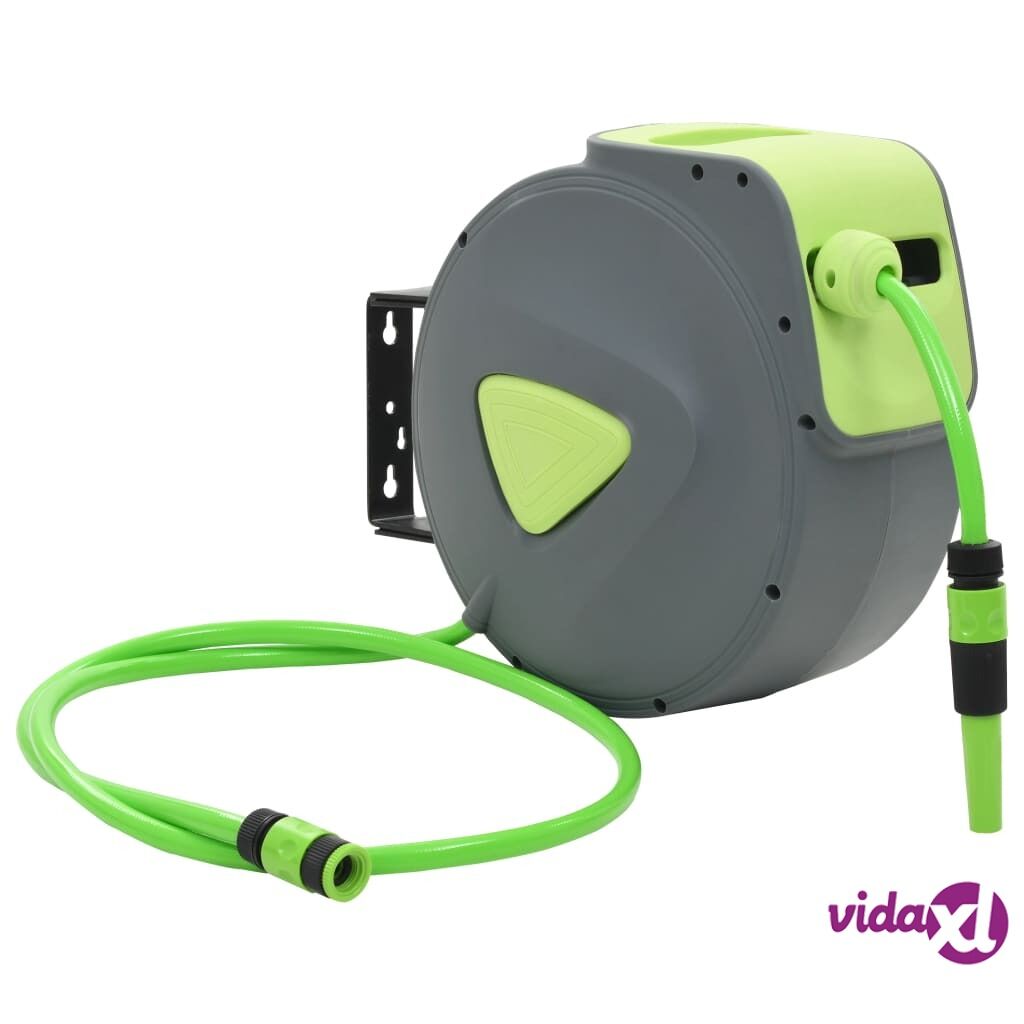 vidaXL Automatic Retractable Water Hose Reel Wall Mounted 20+2 m